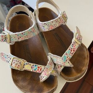 Birkenstock Multicolor Floral Sandals with Cork Footbed